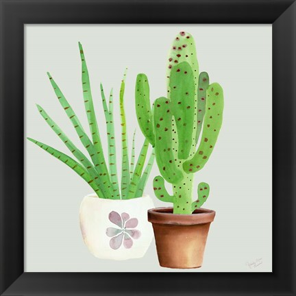 Framed Succulent Symphony II clean Print