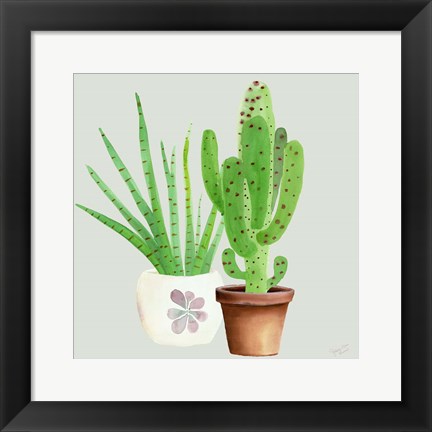 Framed Succulent Symphony II clean Print