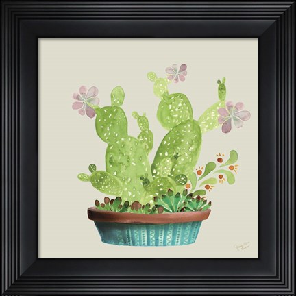 Framed Succulent Symphony III clean Print