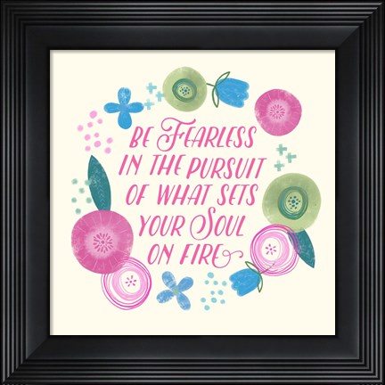 Framed Fierce Girl Pink IV Print