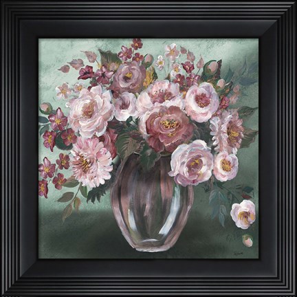 Framed Romantic Moody Florals Print