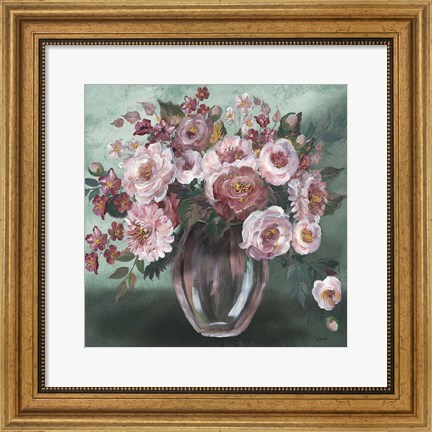 Framed Romantic Moody Florals Print