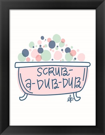 Framed Scrub-a-Dub-Dub Print