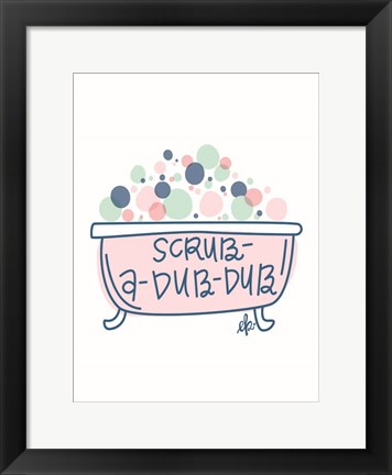 Framed Scrub-a-Dub-Dub Print