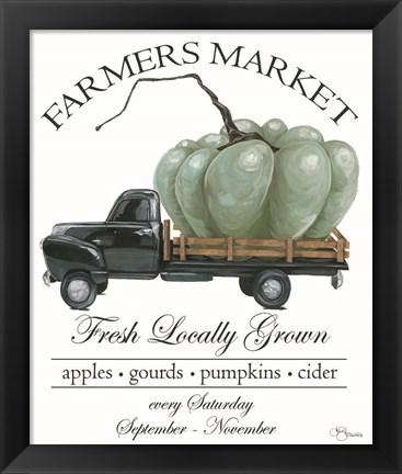 Framed Farmers Market Truck Print