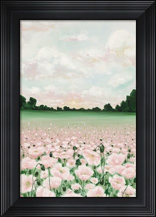 Framed Pink Poppies Print