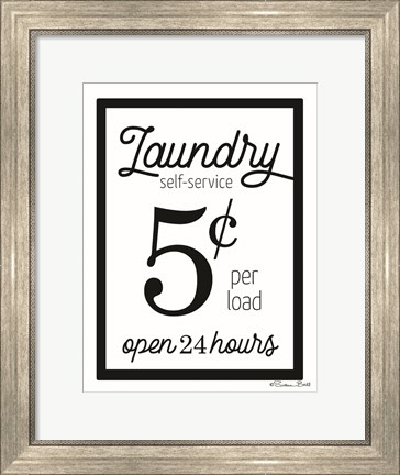 Framed Laundry 5 Cents Print