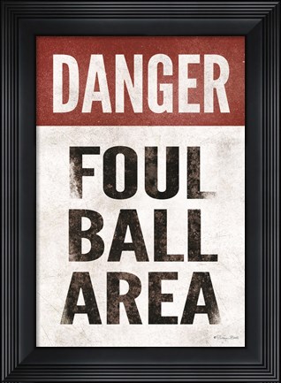 Framed Foul Ball Area Print