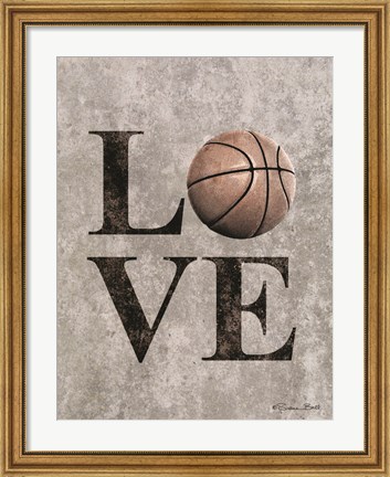 Framed LOVE Basketball Print