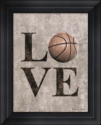 Framed LOVE Basketball Print