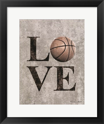 Framed LOVE Basketball Print