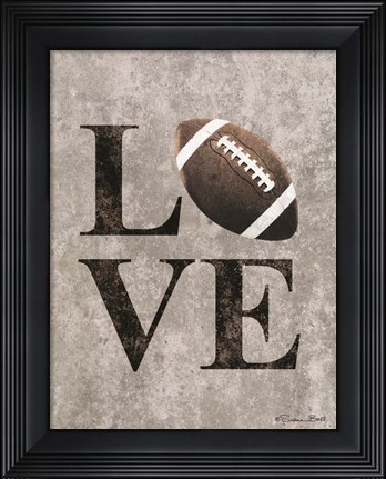 Framed LOVE Football Print