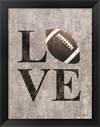 Framed LOVE Football Print