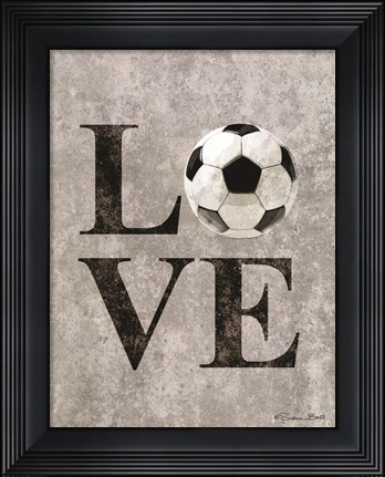Framed LOVE Soccer Print