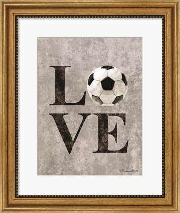 Framed LOVE Soccer Print