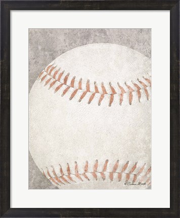 Framed Sports Ball - Baseball Print