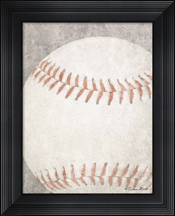 Framed Sports Ball - Baseball Print