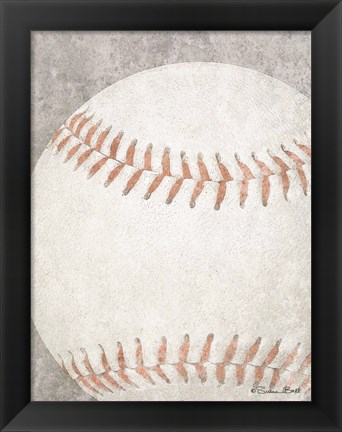 Framed Sports Ball - Baseball Print