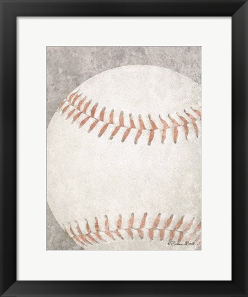Framed Sports Ball - Baseball Print