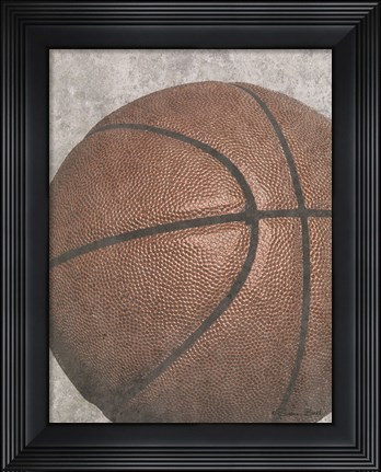 Framed Sports Ball - Basketball Print