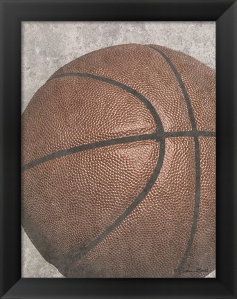 Framed Sports Ball - Basketball Print