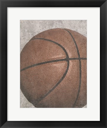 Framed Sports Ball - Basketball Print