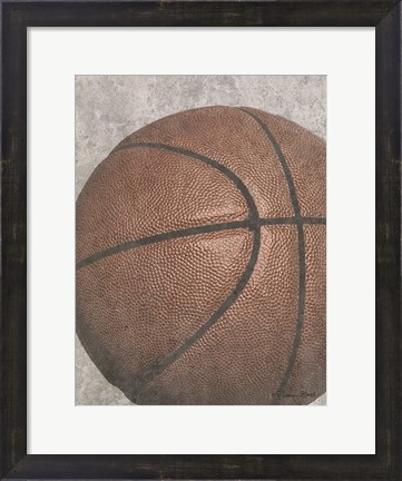 Framed Sports Ball - Basketball Print