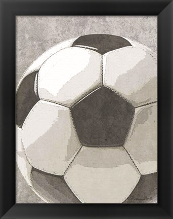 Framed Sports Ball - Soccer Print