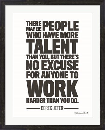 Framed Derek Jeter Quote Print