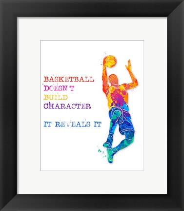 Framed Basketball 1 Print