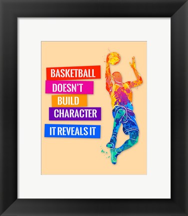 Framed Basketball 3 Print