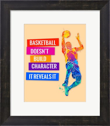 Framed Basketball 3 Print