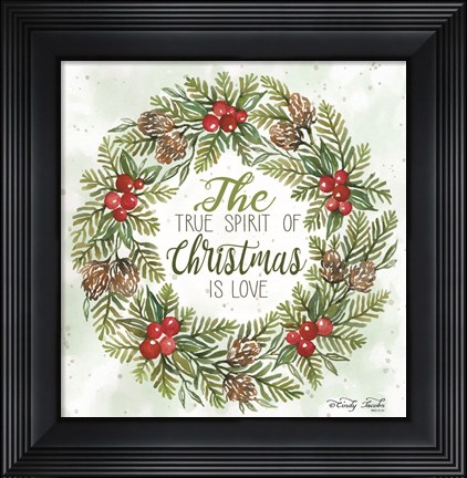 Framed True Spirit Wreath Print