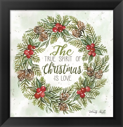 Framed True Spirit Wreath Print