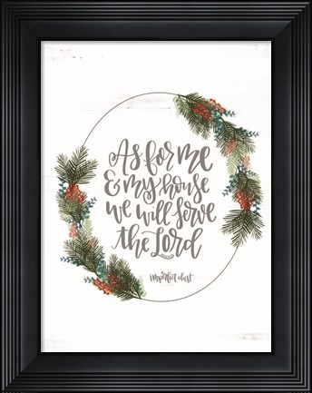 Framed Joshua 24:15 Print
