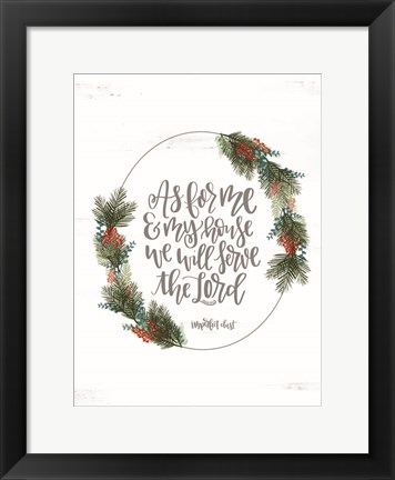 Framed Joshua 24:15 Print