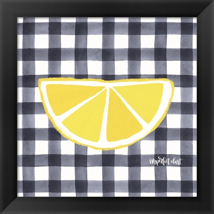 Framed Half Lemon Print