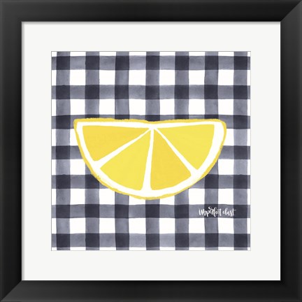Framed Half Lemon Print