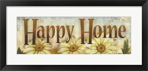 Framed Happy Home Print