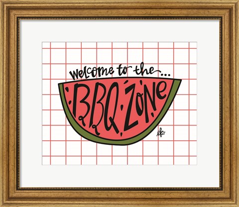 Framed BBQ Zone Print