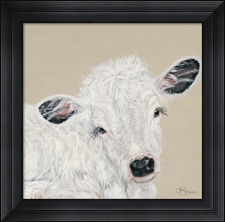 Framed White Calf Print