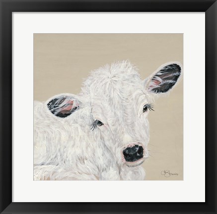 Framed White Calf Print