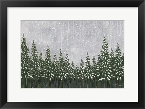 Framed Snowy Forest Print