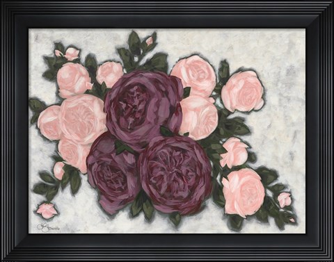 Framed English Roses Print