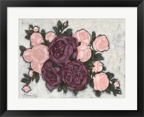 Framed English Roses Print