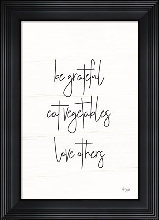 Framed Eat Vegetables Print