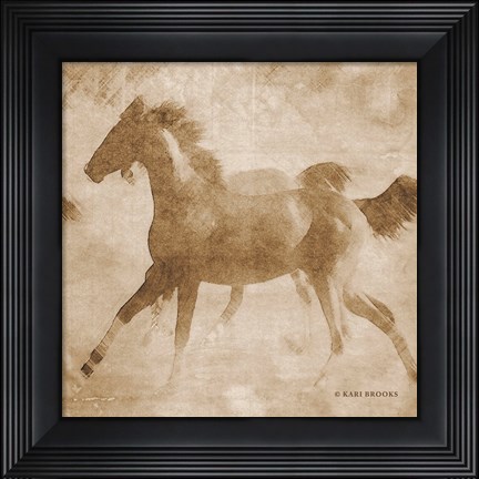 Framed Running Fowl I Print
