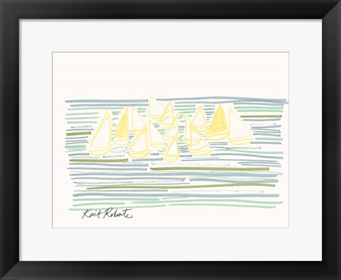 Framed Sunday at Sea Print