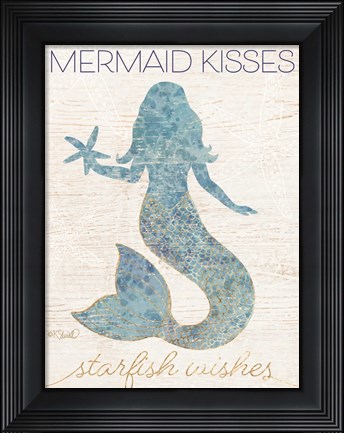Framed Mermaid Kisses Print