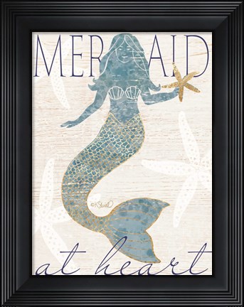Framed Mermaid at Heart Print